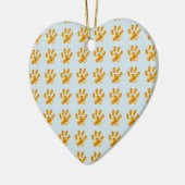 Golden niedliche Pfoten Keramikornament (Links)