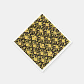 Golden Night Damask Bows Serviette (Ecke)