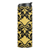 Golden Night Damask Bows Thermosbecher (Nach links gedreht)