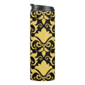 Golden Night Damask Bows Thermosbecher (Nach rechts gedreht)