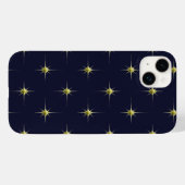 Golden Night Stars Pattern Case-Mate iPhone Hülle (Rückseite (Horizontal))
