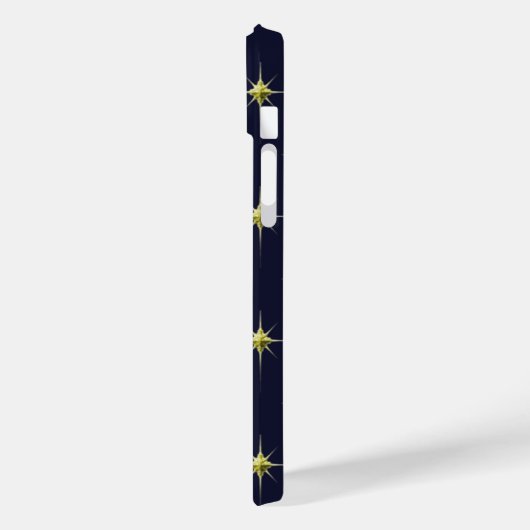 Golden Night Stars Pattern Case-Mate iPhone Hülle (Rückseite / Links)