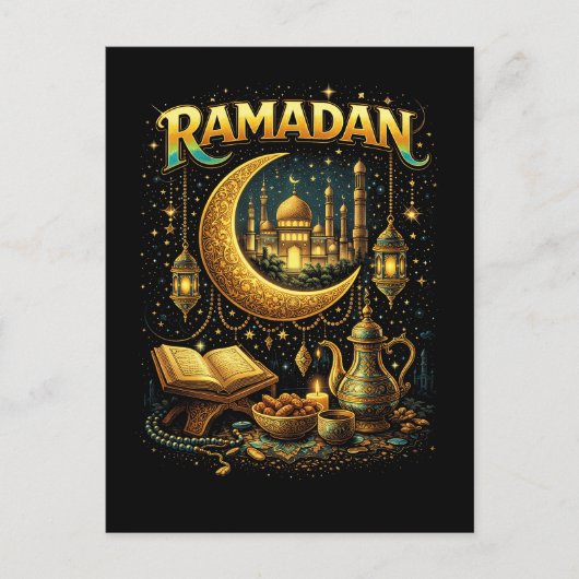Golden Nights of Ramadan Postkarte (Vorderseite)