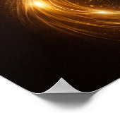 Golden Noir Abstract Wall Art – Luxury Gold Poster (Ecke)