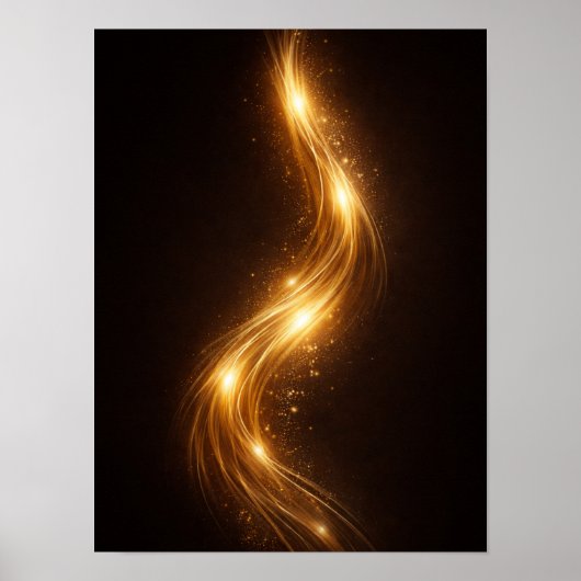 Golden Noir Abstract Wall Art – Luxury Gold Poster (Vorne)