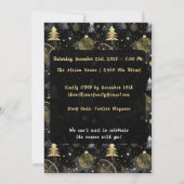 Golden Noir Christmas Einladung (Rückseite)