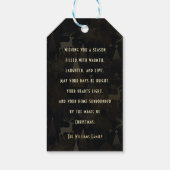 Golden Noir Christmas Forest Geschenkanhänger (Rückseite)