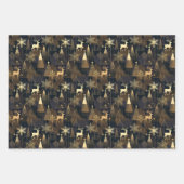 Golden Noir Christmas Forest Geschenkpapier Set (Vorderseite 3)