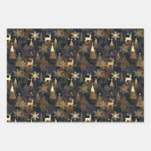 Golden Noir Christmas Forest Geschenkpapier Set (Vorderseite 2)