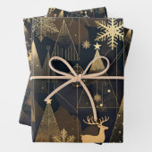 Golden Noir Christmas Forest Geschenkpapier Set (Beispiel)