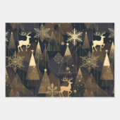 Golden Noir Christmas Forest Geschenkpapier Set (Vorderseite)