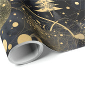 Golden Noir Christmas Geschenkpapier (Rolleneckpunkt)