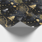 Golden Noir Christmas  Geschenkpapier (Ecke)