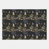 Golden Noir Christmas Geschenkpapier Set (Vorderseite)