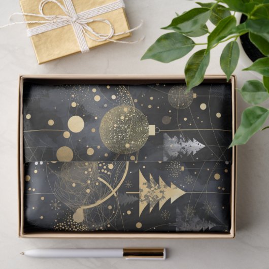 Golden Noir Christmas  Seidenpapier (Geschenk)