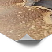 Golden Noir Marble Abstract Wall Art – Black Gold Poster (Ecke)