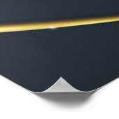 Golden Noir Minimal Lines Wall Art – Black & Gold  Poster (Ecke)