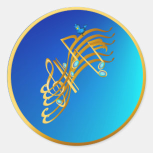Golden Notes Stickers