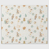 Golden Nutcracker & Ballerina Design Geschenkpapier (Flach)