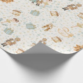Golden Nutcracker & Ballerina Design Geschenkpapier (Ecke)