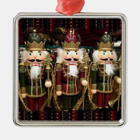 Golden Nutcracker Soldiers Weihnachten Ornament Aus Metall (Vorne)