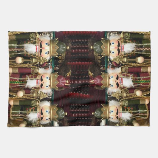 Golden Nutcracker Weihnachten Geschirrtuch (Horizontal)