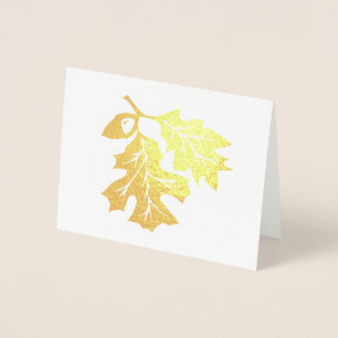 Golden Oak Blätter und Acorn Foil Card Folienkarte