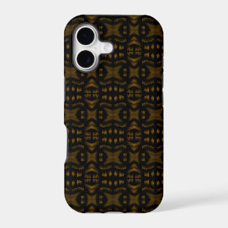 Golden Obsidian Tribal Ikat Pattern