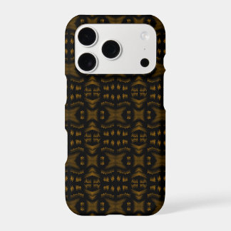 Golden Obsidian Tribal Ikat Pattern
