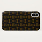 Golden Obsidian Tribal Ikat Pattern Case-Mate iPhone Hülle (Rückseite (Horizontal))