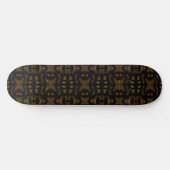 Golden Obsidian Tribal Ikat Pattern Skateboard (Horizontal)
