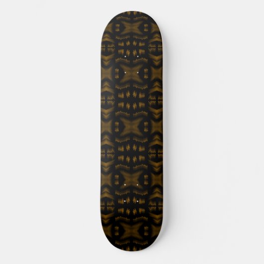 Golden Obsidian Tribal Ikat Pattern Skateboard (Vorderseite)