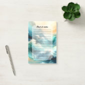 Golden Ocean Flow Abstract Waves Post-it Klebezettel (Büro)