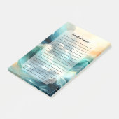 Golden Ocean Flow Abstract Waves Post-it Klebezettel (angewinkelt)