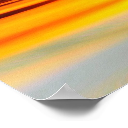 Golden Ocean Sunset Print Poster (Ecke)