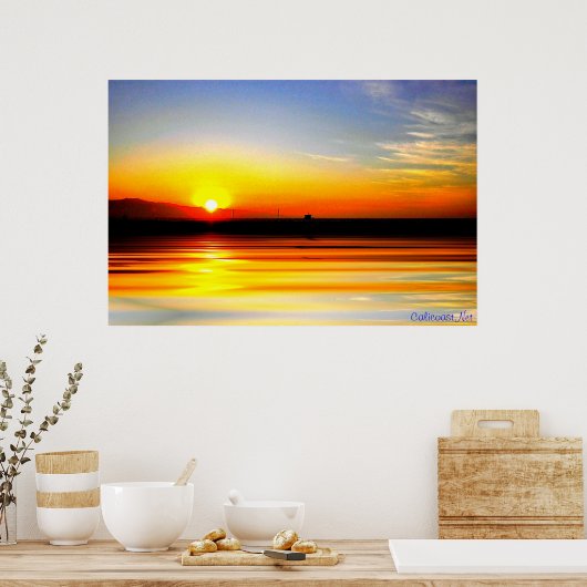 Golden Ocean Sunset Print Poster (Küche)