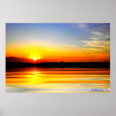 Golden Ocean Sunset Print Poster (Vorne)