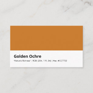 Golden Ochre   "Reichtum der Natur" Visitenkarte