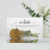 Golden Ochre Rose Elegante Hochzeitswebsite Begleitkarte (Stehend Vorderseite)