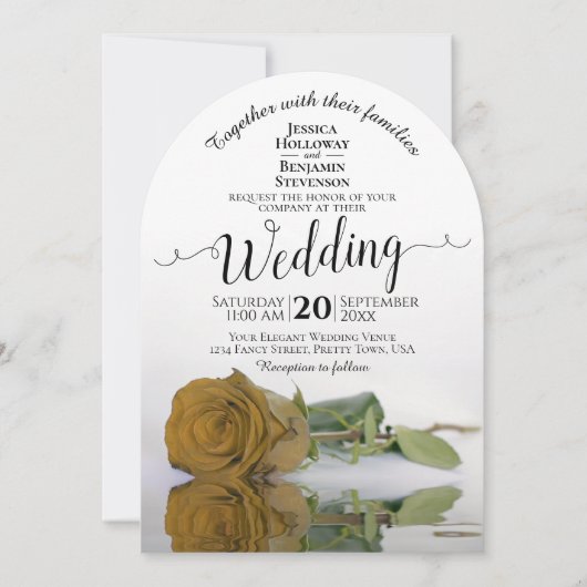 Golden Ochre Rose Estival Jazz Einladung (Vorderseite)