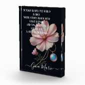 Golden October Poem with Cosmos and Opal Glow Fotoblock (Rechts)