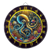 Golden Octopus Reef Adventure Dartboard Dartscheibe (vorne)
