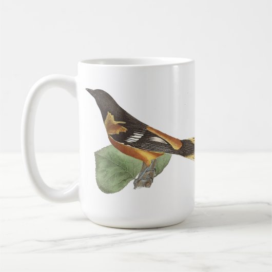 Golden oder Baltimore Oriole (Icterus galbula) Kaffeetasse (Links)