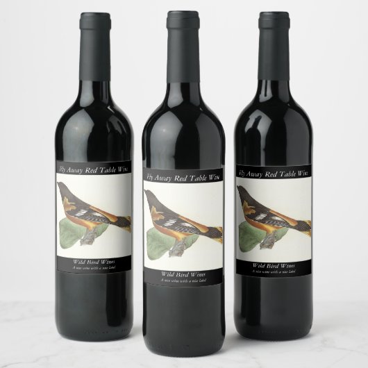 Golden oder Baltimore Oriole (Icterus galbula) Weinetikett (Flaschen)