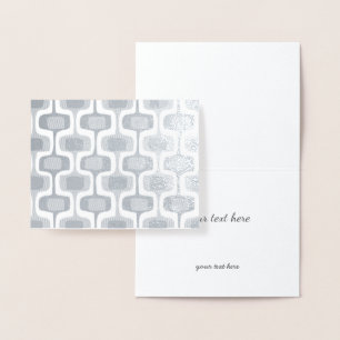 Golden oder Silver Abstrakt Mid Century Moderne Pl Folienkarte