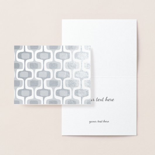 Golden oder Silver Abstrakt Mid Century Moderne Pl Folienkarte (Anzeige)