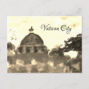 Golden Old Vatican City Malerei Postkarte