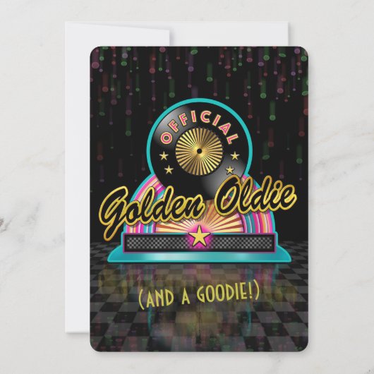 Golden Oldie Geburtstagsparty Einladung (Rückseite)