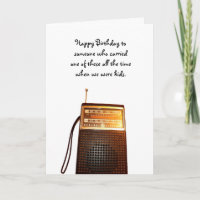 Golden Oldies Transistor Radio Geburtstagkarte