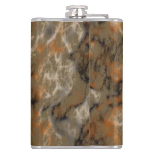 Golden Olive Marmor Flachmann (Rückseite)